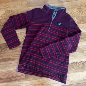 L.L. Bean purple and pink striped pullover sweatshirt